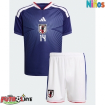 Camiseta Japón Junya Ito #14 Primera Equipación para niños Mundial 2026 manga corta (+ pantalones cortos)